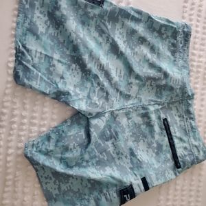 Pelagic Blue Camo Boardshorts w/cargo pocket, sz 36